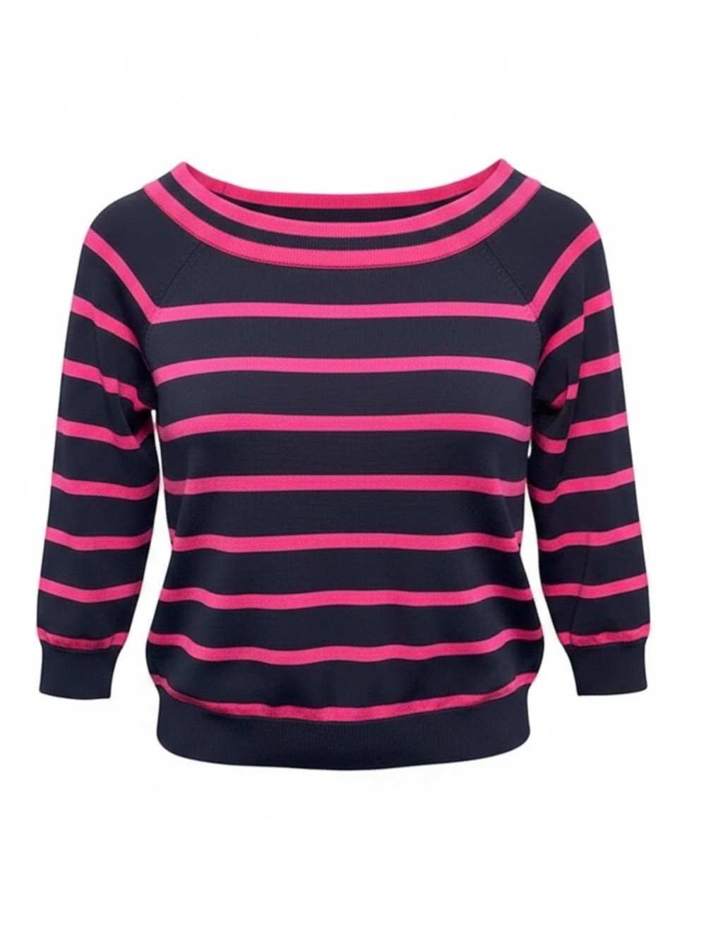Lauren Ralph Lauren | Striped Boatneck Sweater Navy Pink | Medium